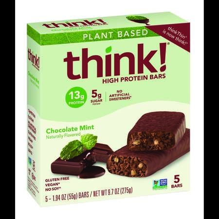 THINKTHIN thinkThin Plant Based Chocolate Mint Protein And Fiber Bars, PK120 1076035